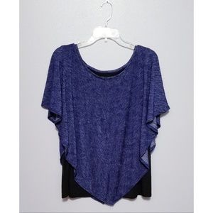 Alyx knit blue and black blouse triangle 1X